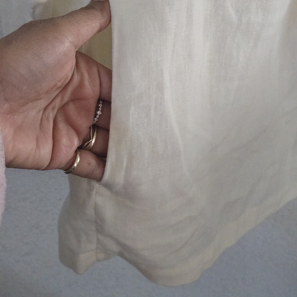 J. Crew Cream Blouse for Women,100% Linen - Picture 7 of 7